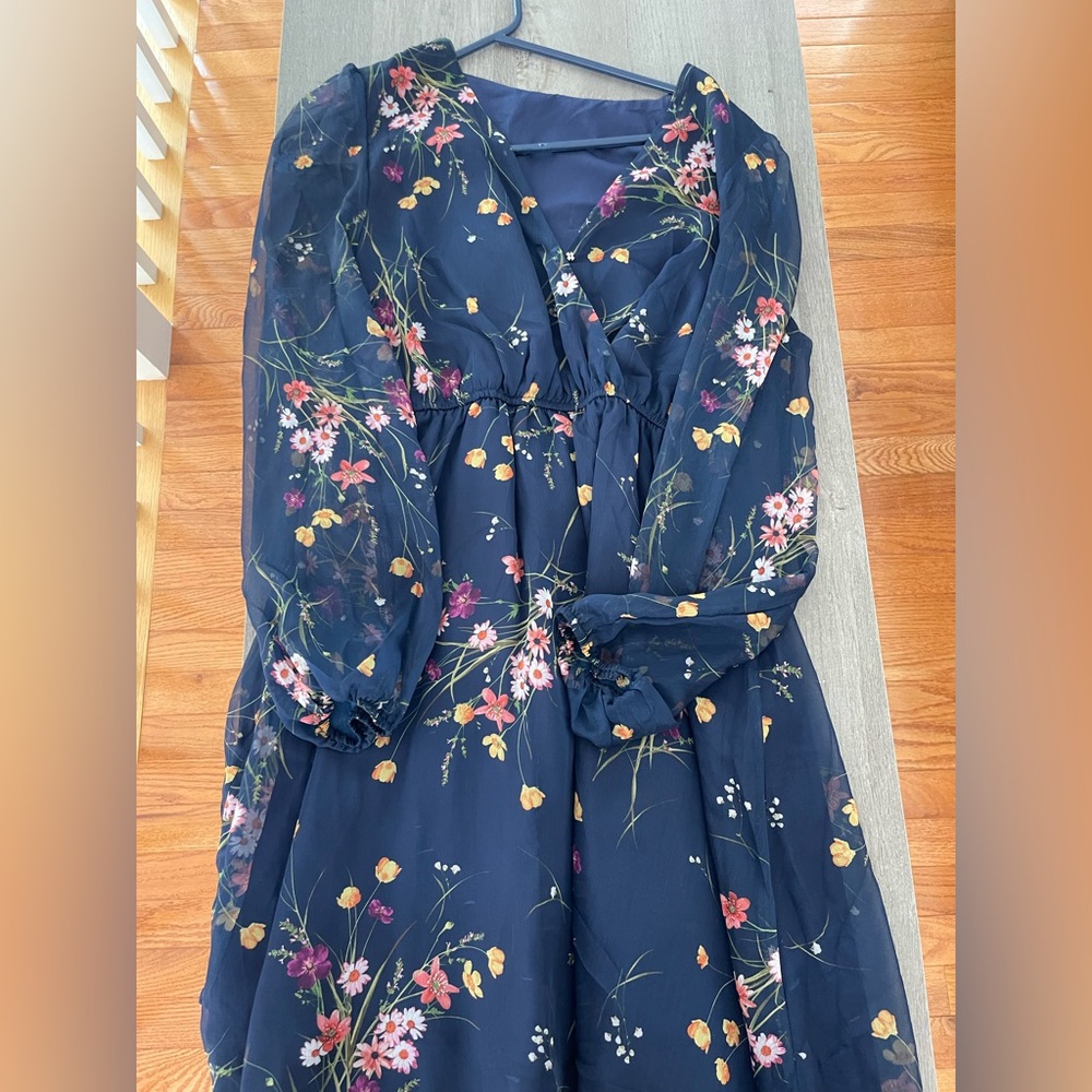 Floral Navy Mini Dress